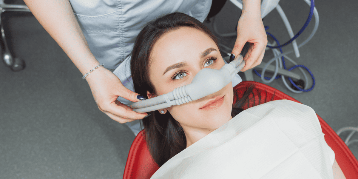 Patient receiving dental sedative